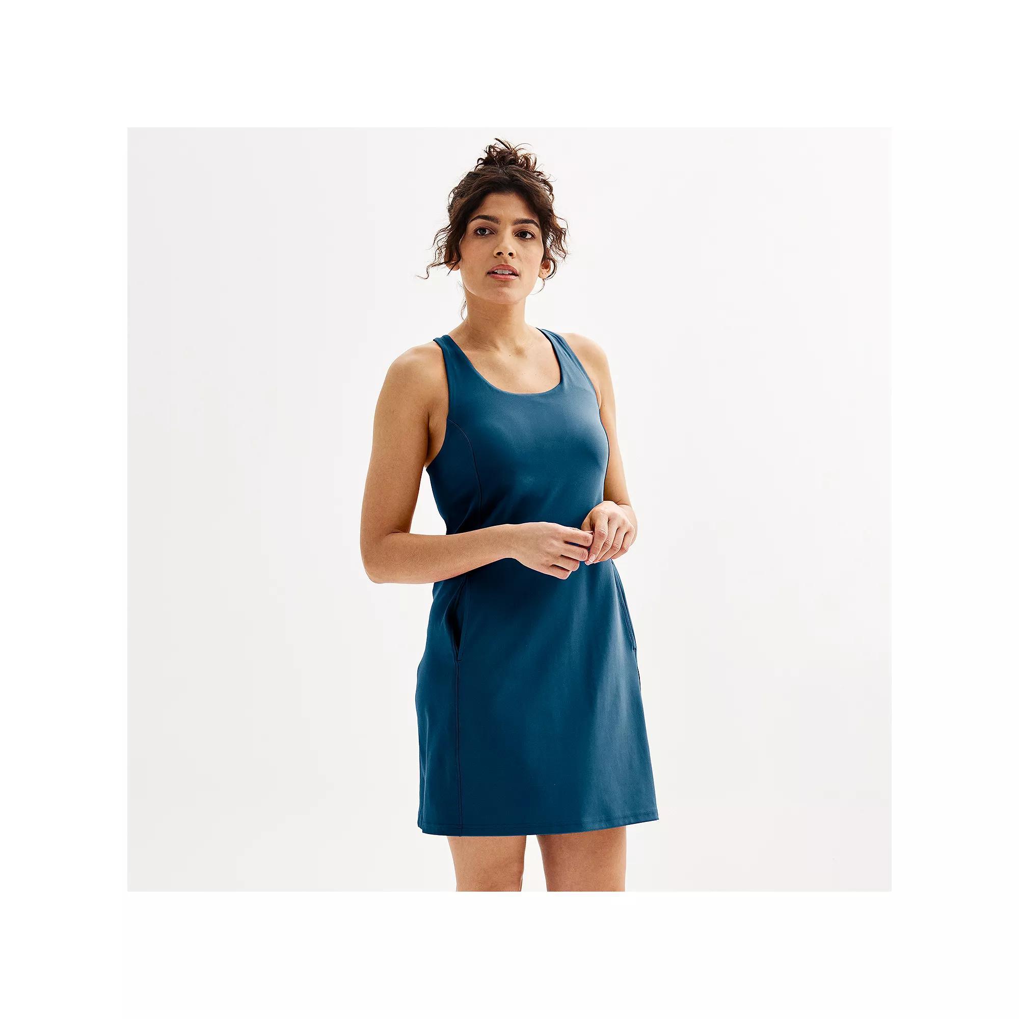 Women's Tek Gear® Ultrastretch Dress with Built-In Bra, Size: XS, Mineral Black Product Image
