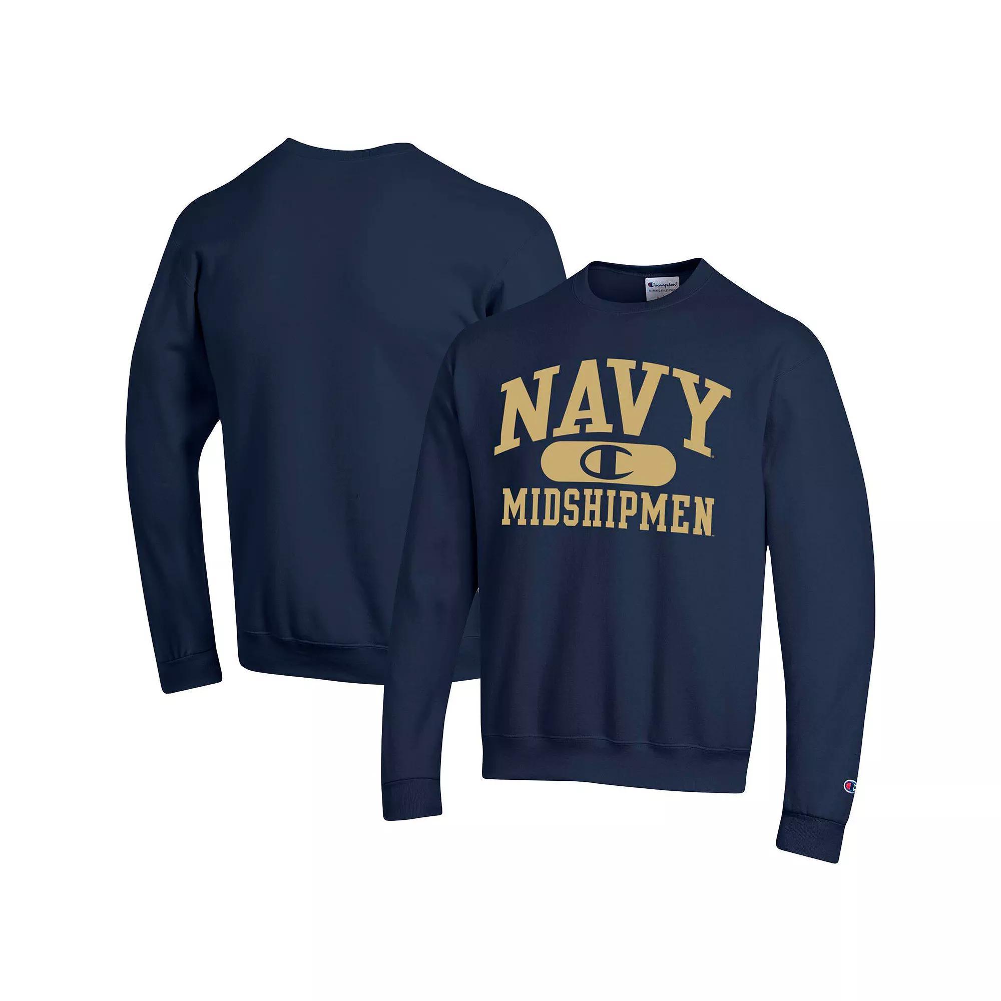Mens Champion Midshipmen Arch Pill Sweatshirt Blue Product Image