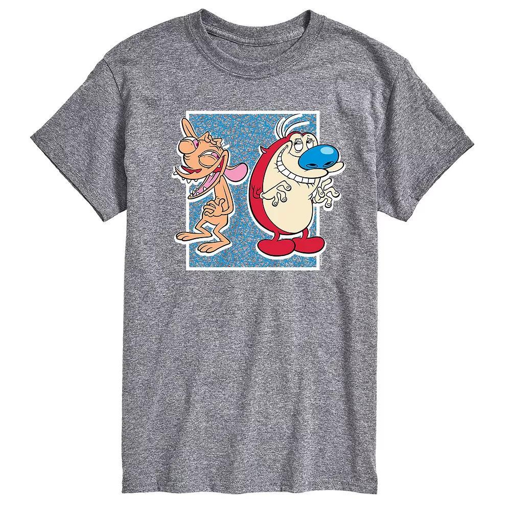 Men's Ren & Stimpy Laughing Tee, Size: XL, Gray Product Image