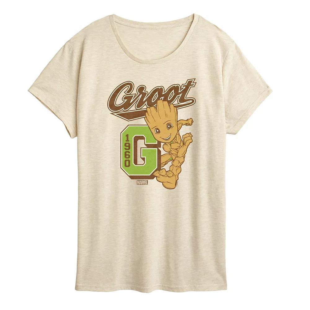 Womens Marvel Guardians of the Galaxy Groot Collegiate Graphic Tee Product Image