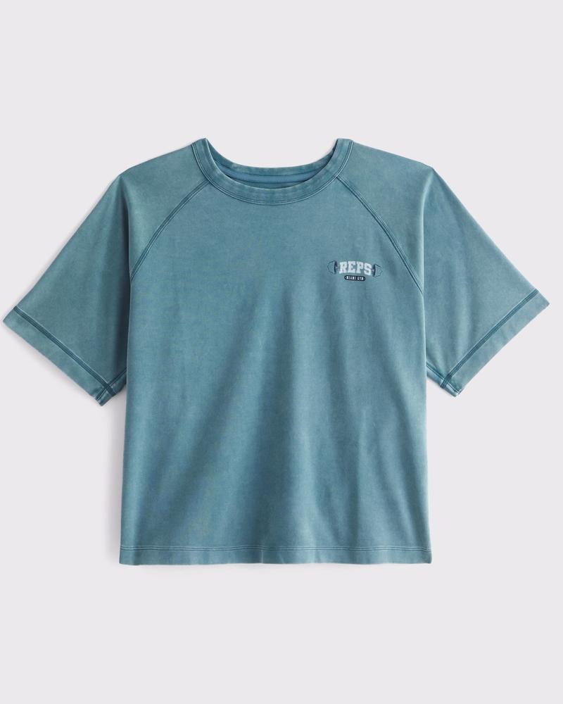 YPB Active Shrunken Cropped Heavyweight Cotton Tee Product Image