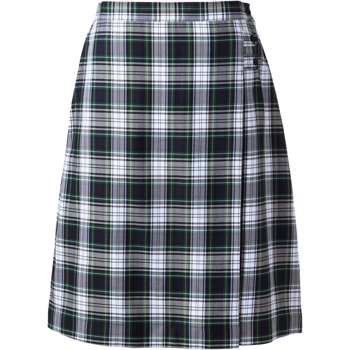 Womens Lands End Plaid Below the Knee A-line Skirt Product Image