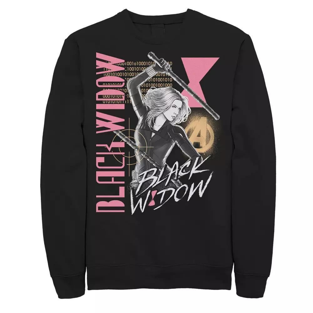 Men's Marvel Black Widow Retro Collage Sweatshirt, Size: Large Product Image