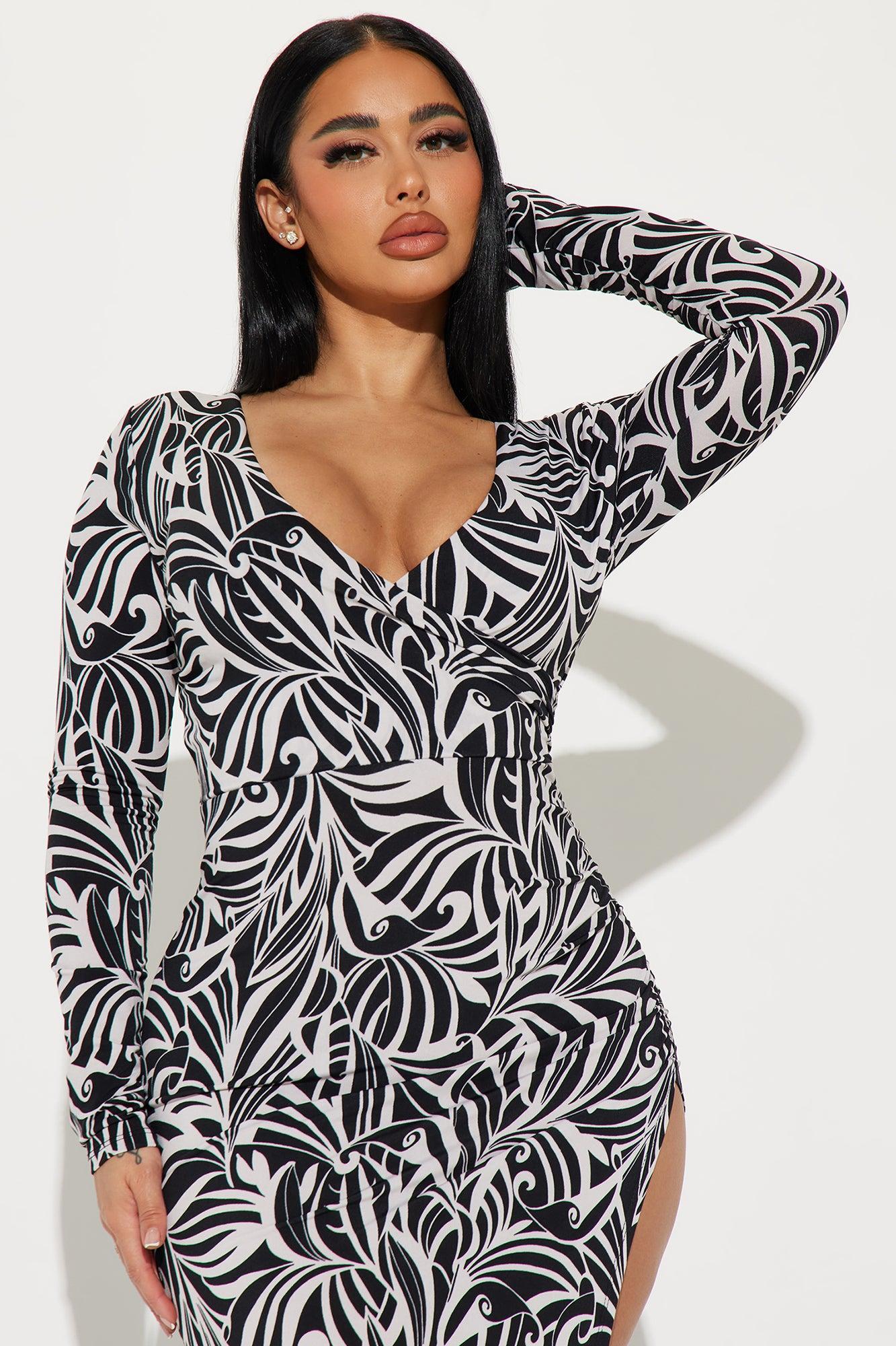 Frances Maxi Dress - Black/White Product Image