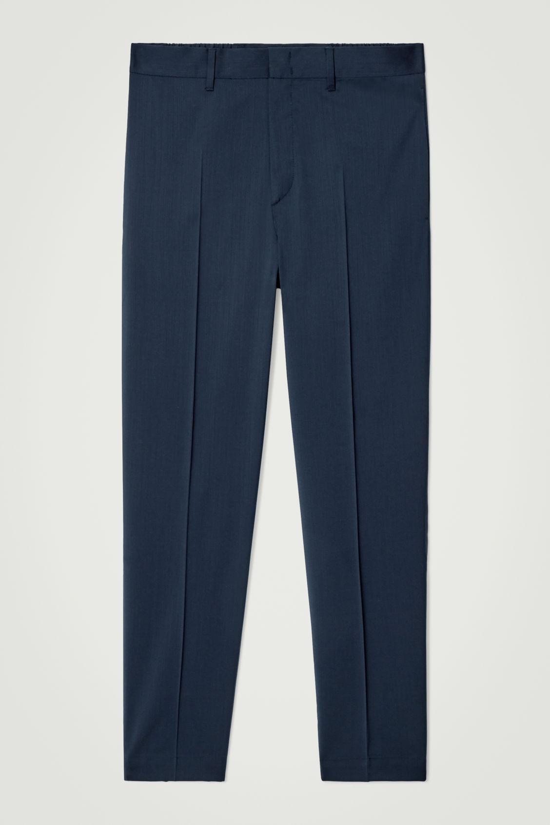 REGULAR WOOL STRAIGHT-LEG PANTS Product Image