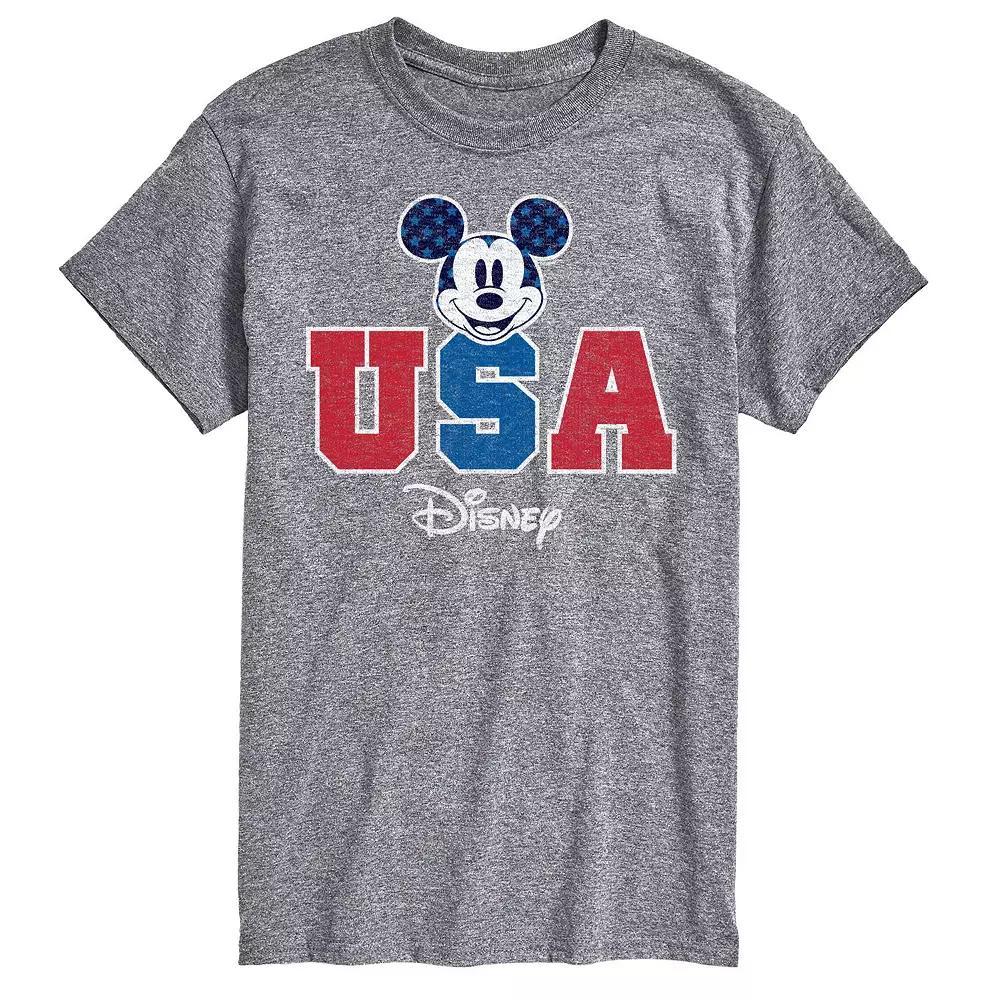 Disney's Mickey Mouse Men's USA Graphic Tee, Size: XXL, Gray Product Image
