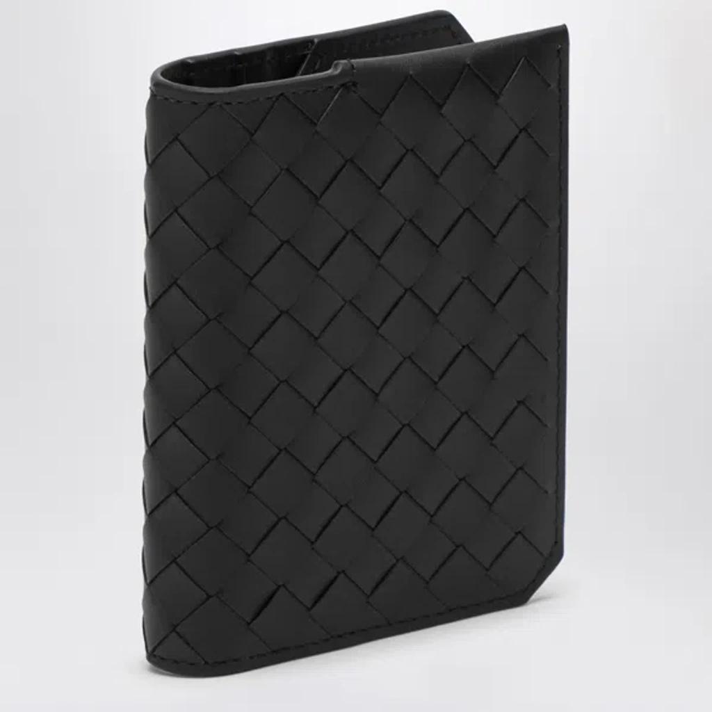 BOTTEGA VENETA Black Intrecciato Vertical Card Holder Product Image