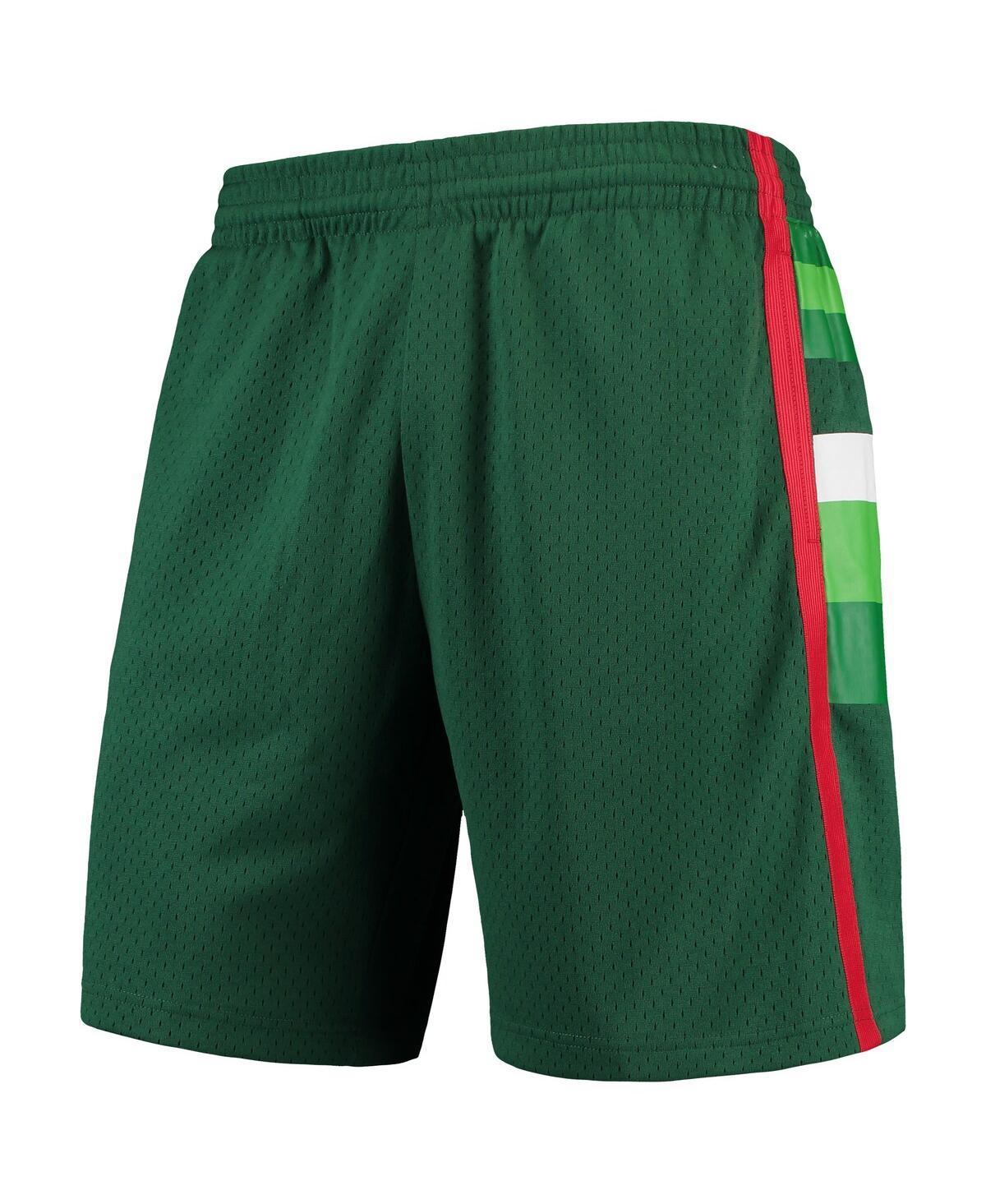 Men's Mitchell & Ness Green Milwaukee Bucks Hardwood Classics Team Swingman Shorts, Size: Small Product Image