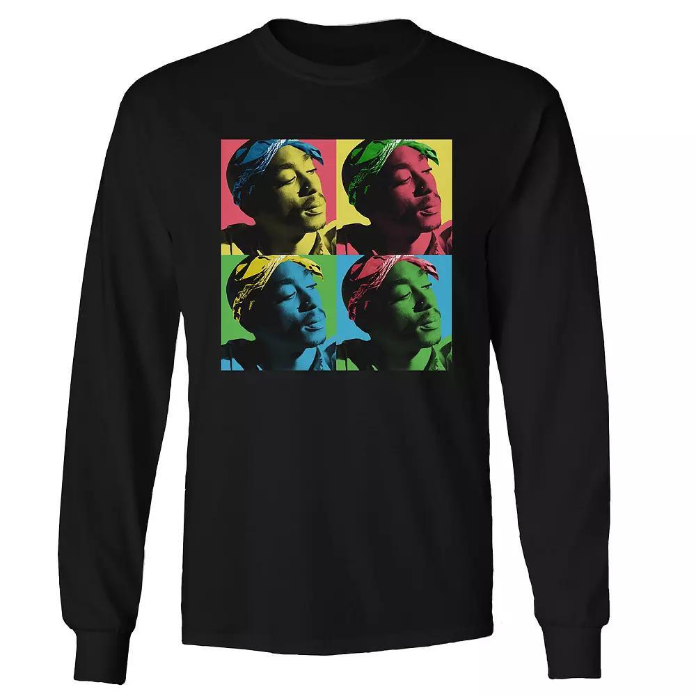 Men's Tupac PopArt Long Sleeve, Size: Small, Black Product Image