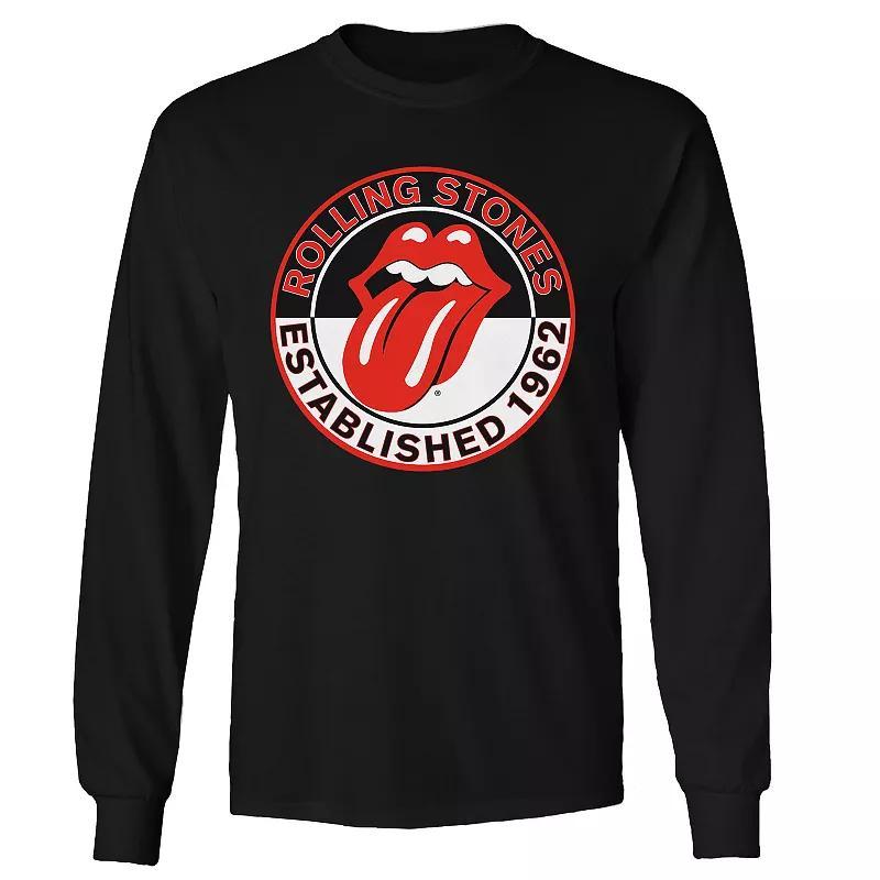 Men's Rolling Stones Est 1962 Long Sleeve Tee, Size: Small, Black Product Image