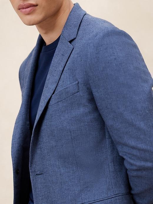 Tailored-Fit Linen-Blend Suit Jacket Product Image