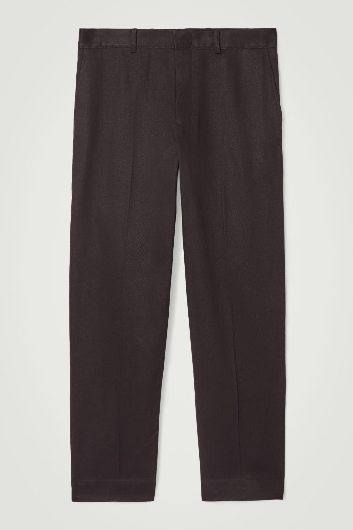 TOPSTITCHED TAPERED PANTS Product Image