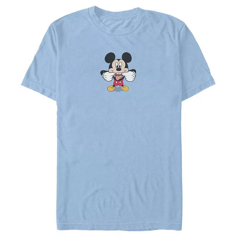 Disney's Mickey Mouse Goofy Face Portrait Men's Tee, Size: Large, Light Blue Product Image
