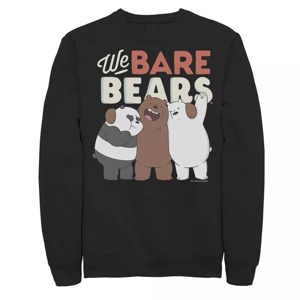 Men's Cartoon Network We Bare Bears Group Portrait Fleece, Size: Medium, Black Product Image