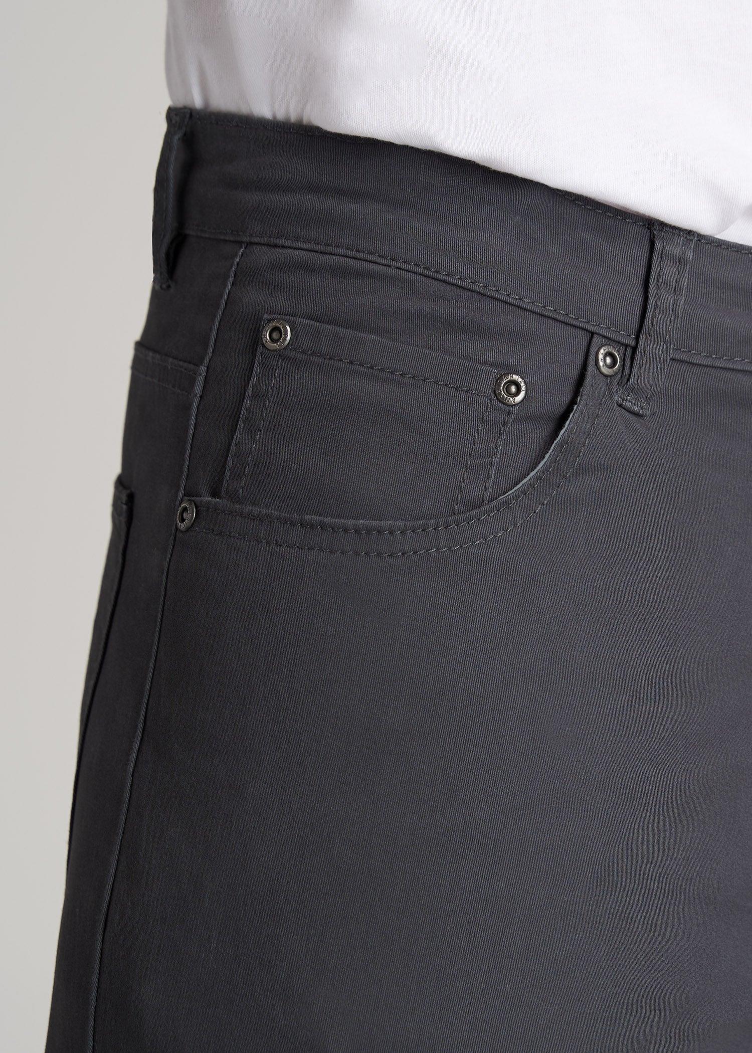 Carman TAPERED Fit Five Pocket Pants for Tall Men in Soft Beige Product Image
