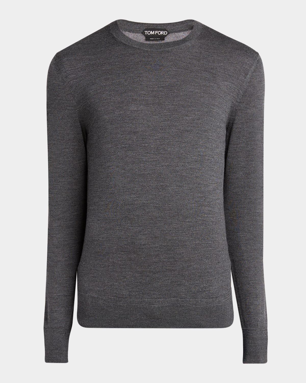 Mens Fine Gauge Wool Crewneck Sweater Product Image