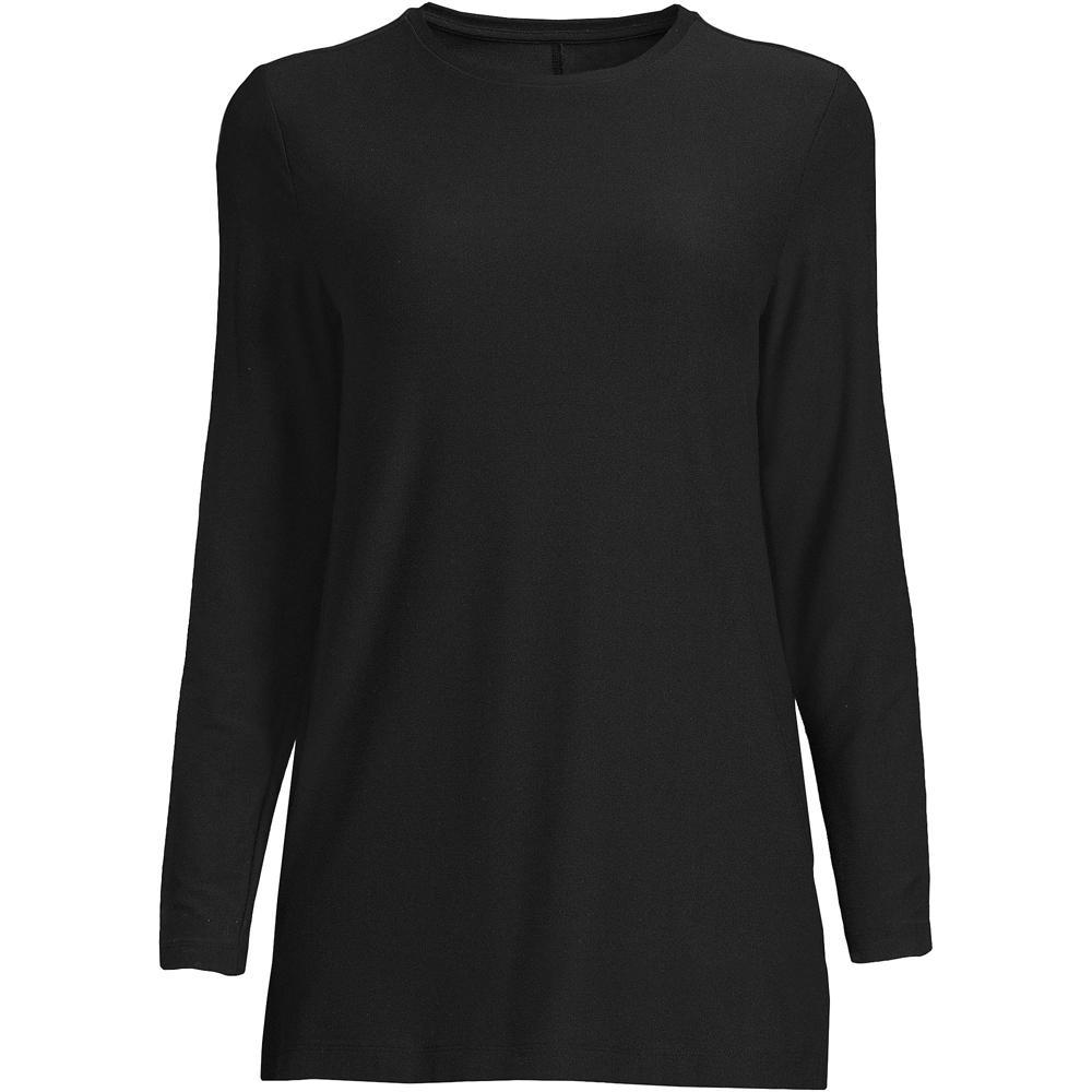 Petite Lands' End Long Sleeve Performance Crew Neck Tunic, Women's, Size: Small Petite, Balsam Encircle Geo Product Image