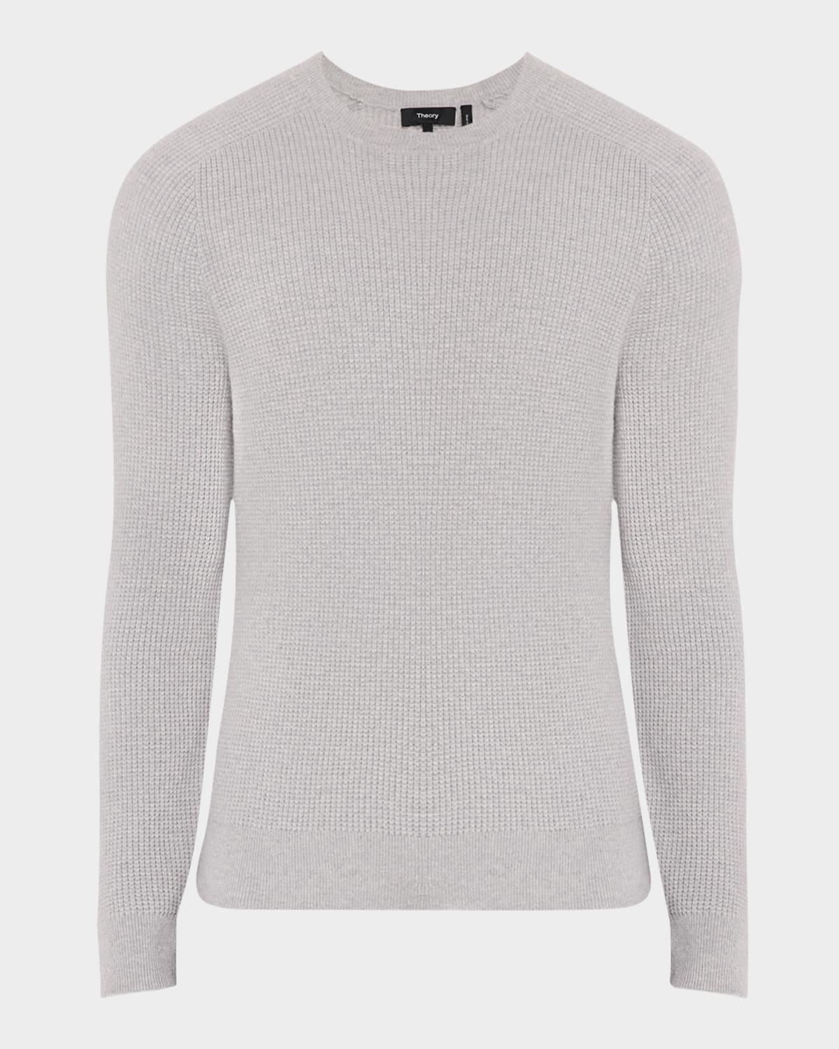 Mens Cashmere Waffle-Knit Sweater Product Image