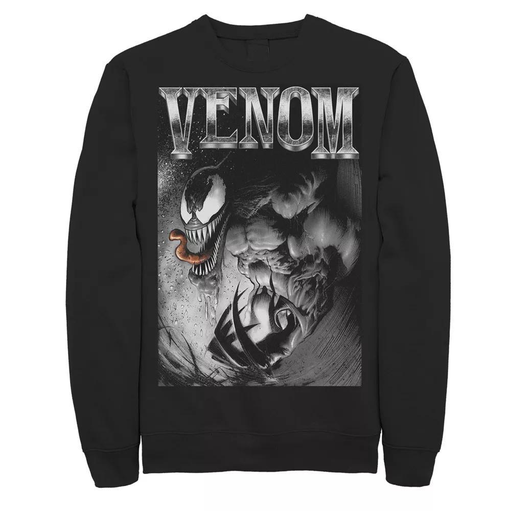 Men's Marvel Venom Salivating Metal Type Fleece, Size: 3XL, Black Product Image