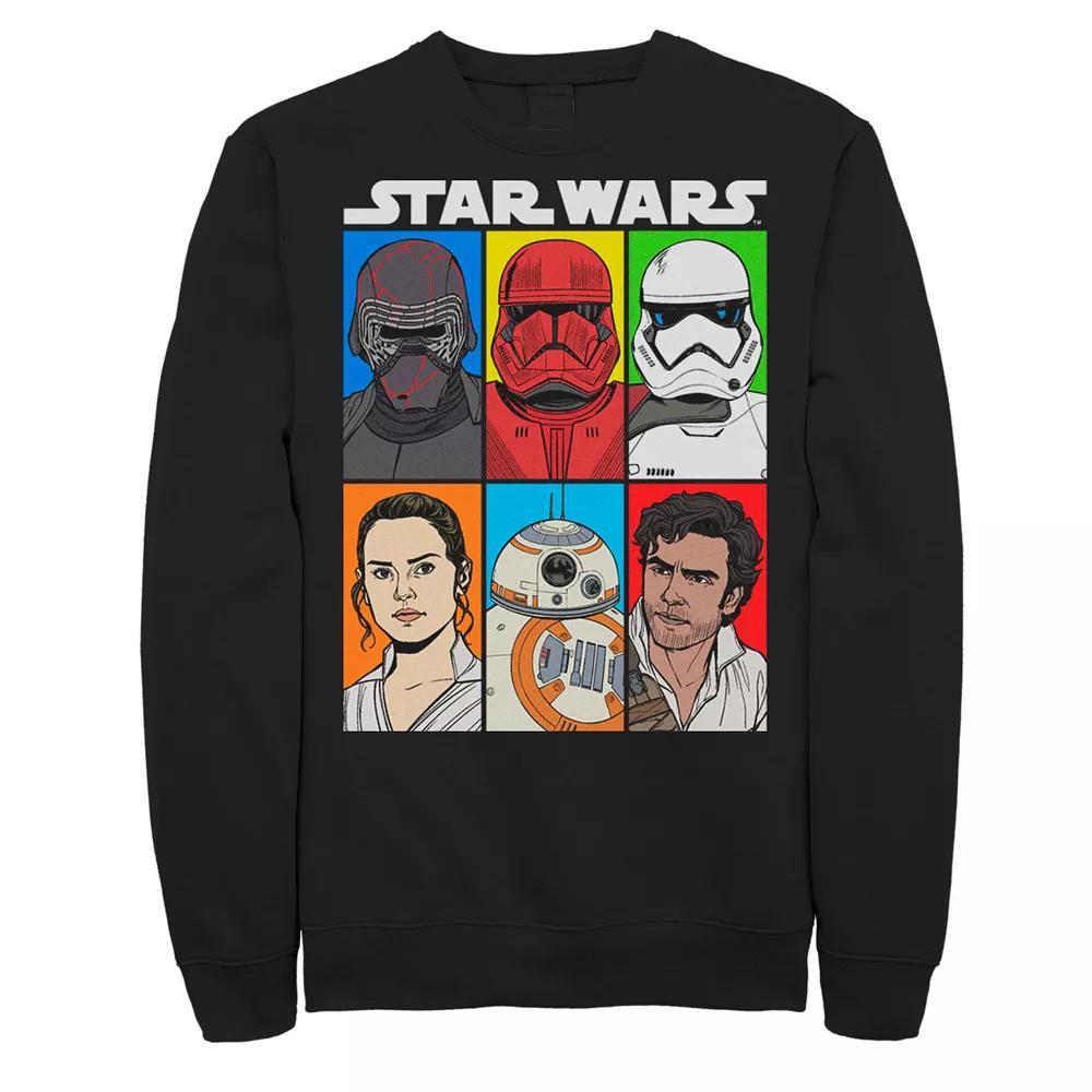 Men's Star Wars The Rise of Skywalker Character Grid Fleece Graphic Top, Size: Small, Black Product Image