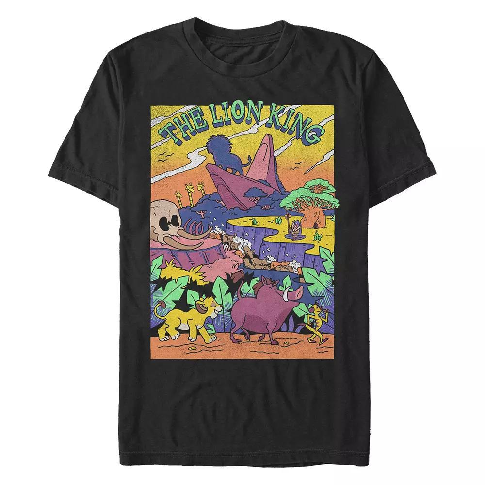 Disney's The Lion King Kingdom Poster Men's Graphic Tee, Size: XXL, Black Product Image