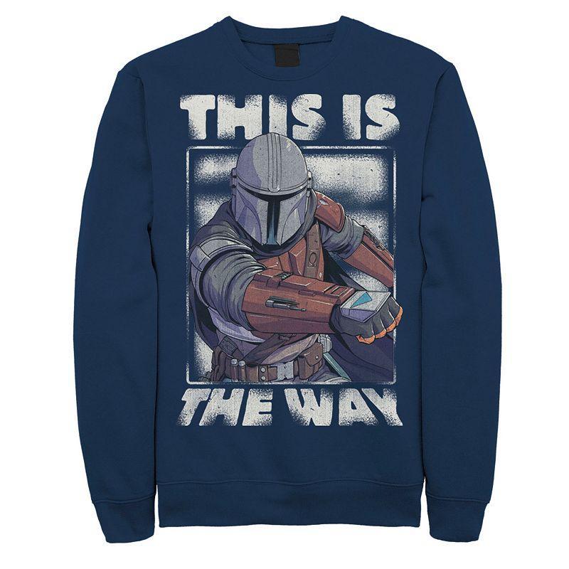 Men's Star Wars The Mandalorian This Is The Way Portrait Sweatshirt, Size: XXL, Black Product Image