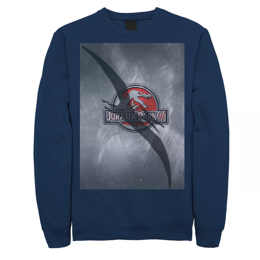 Men's Jurassic Park 3 Movie Poster Pterodactyl Sweatshirt, Size: Medium, Grey Heather Product Image