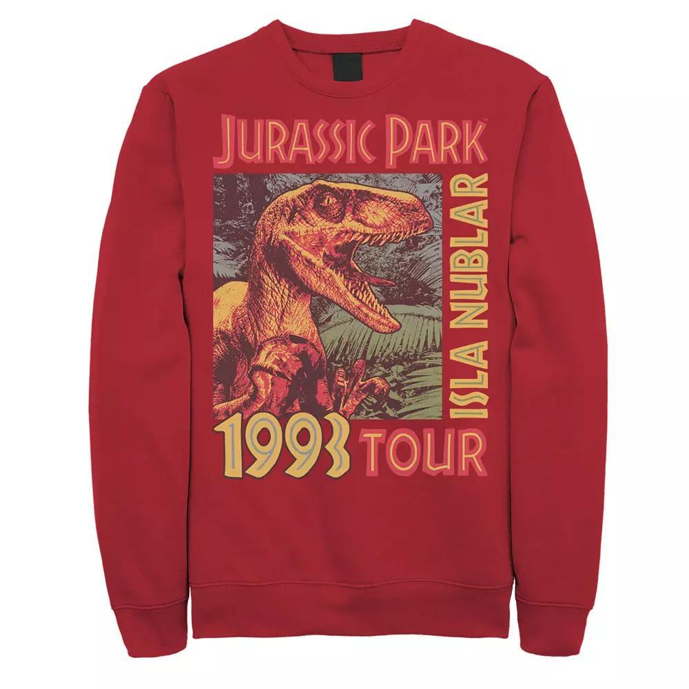 Mens Jurassic Park Isla Nublar 1993 Tour Poster Sweatshirt Blue Product Image