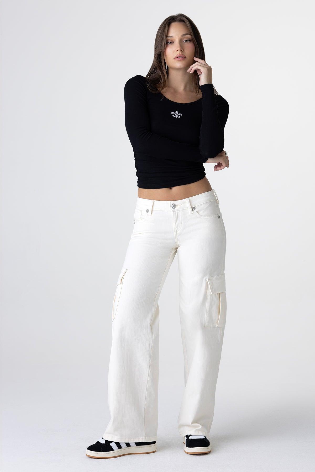 Evelyn Denim Cargo Jeans Product Image