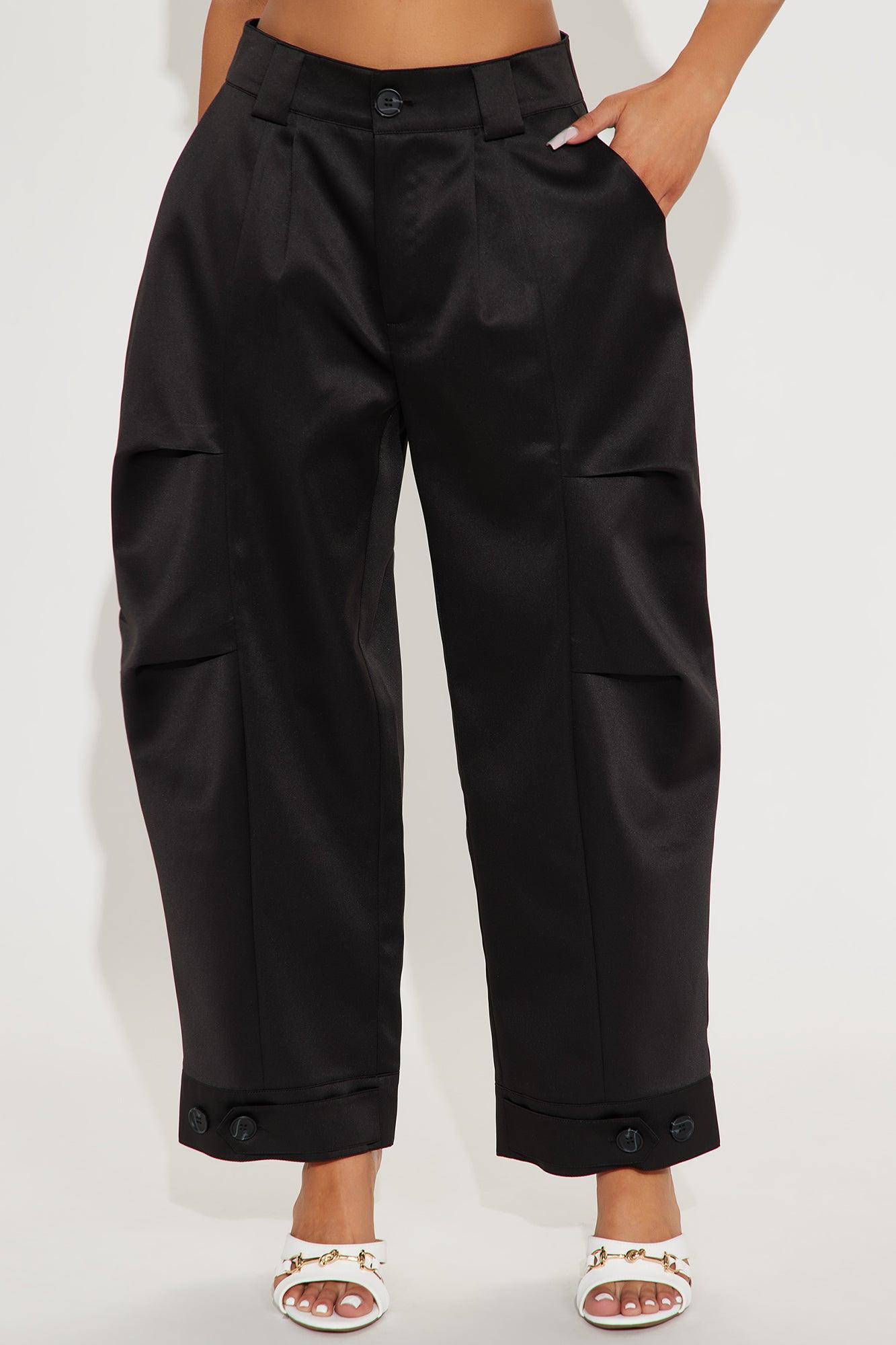 Kayla Barrel Leg Pant - Black Product Image