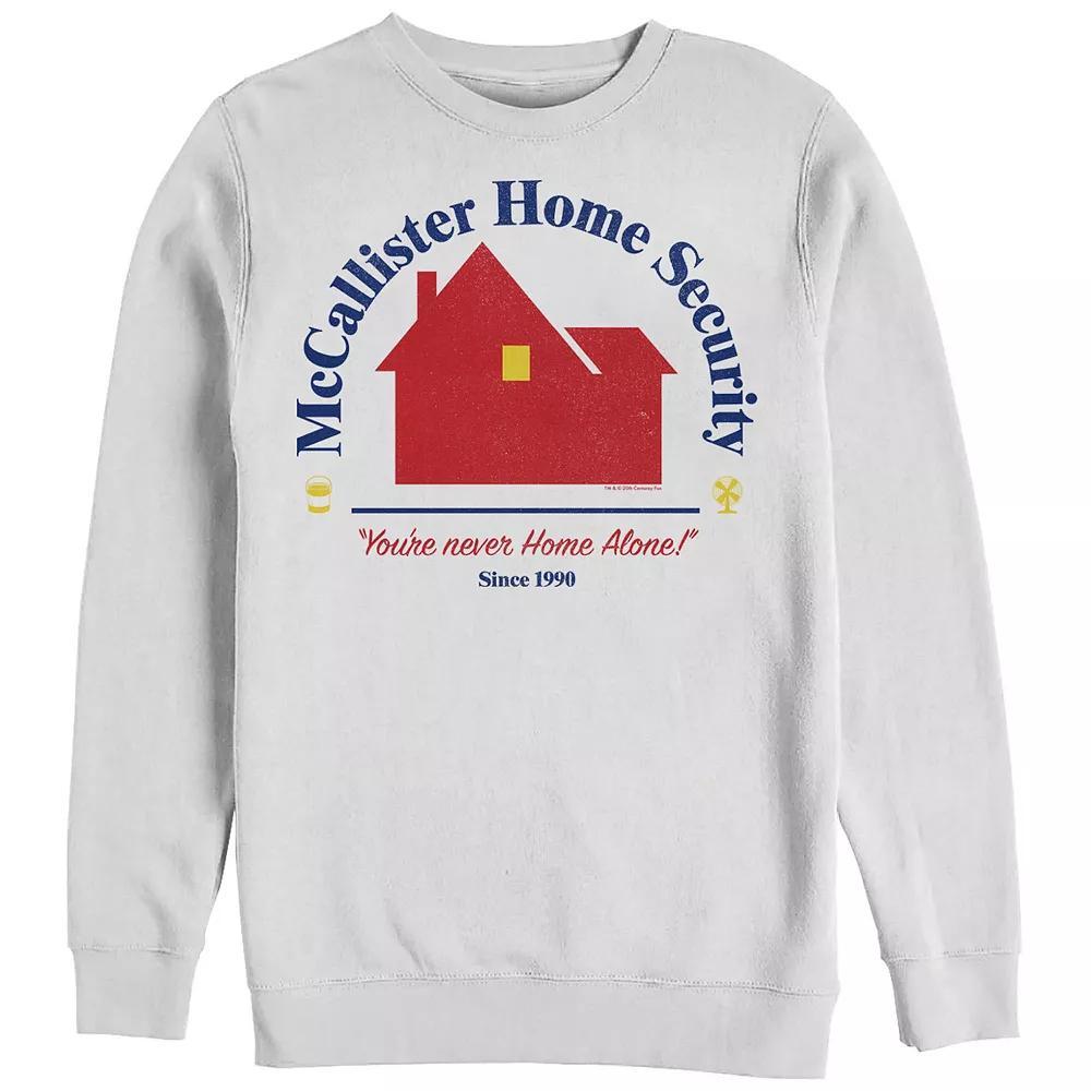 Big & Tall Home Alone McCallister Home Security Logo Graphic Fleece, Men's, Size: Small, White Product Image