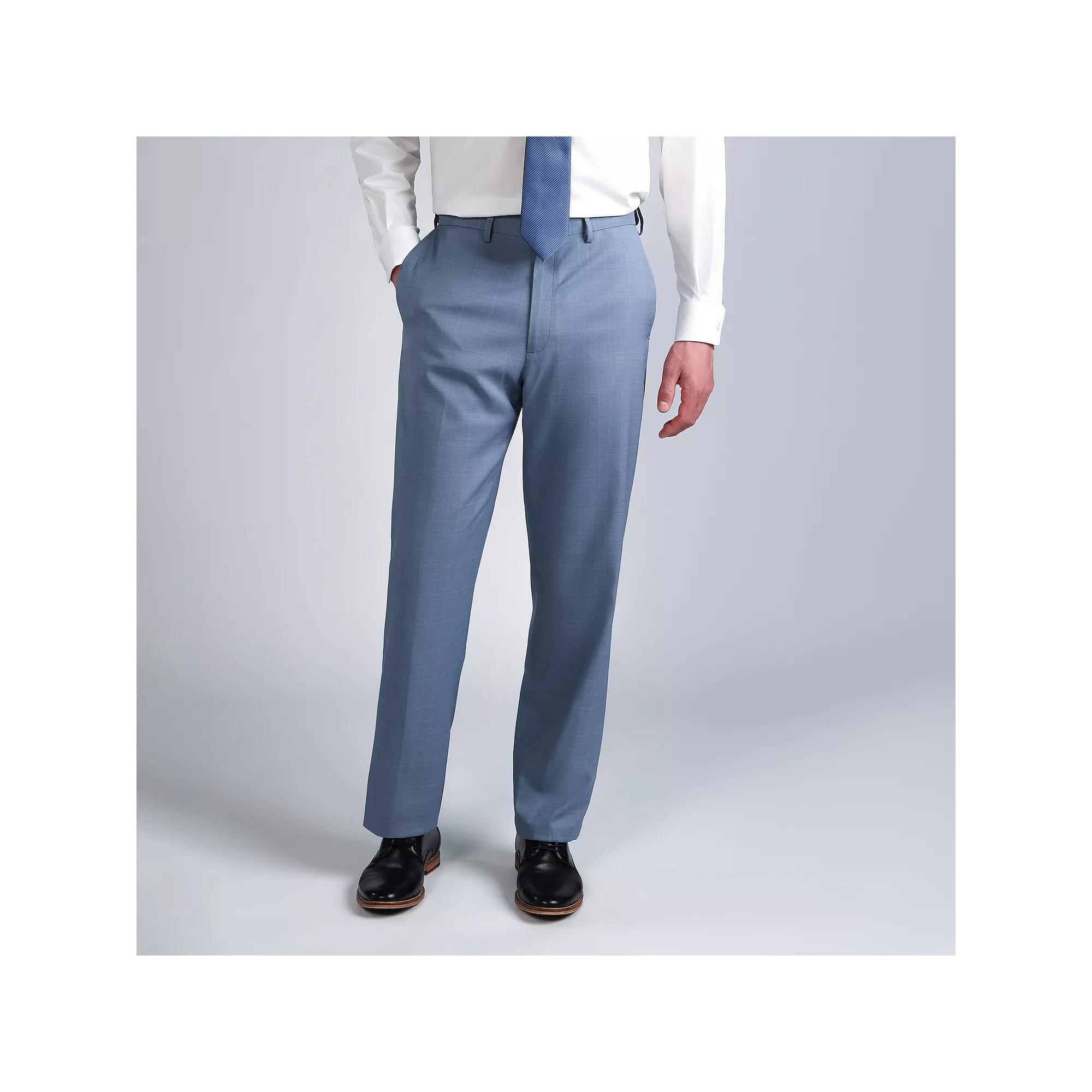 Mens Haggar Premium Comfort Expandable-Waist Classic-Fit Stretch Flat-Front Dress Pants, Mens Product Image