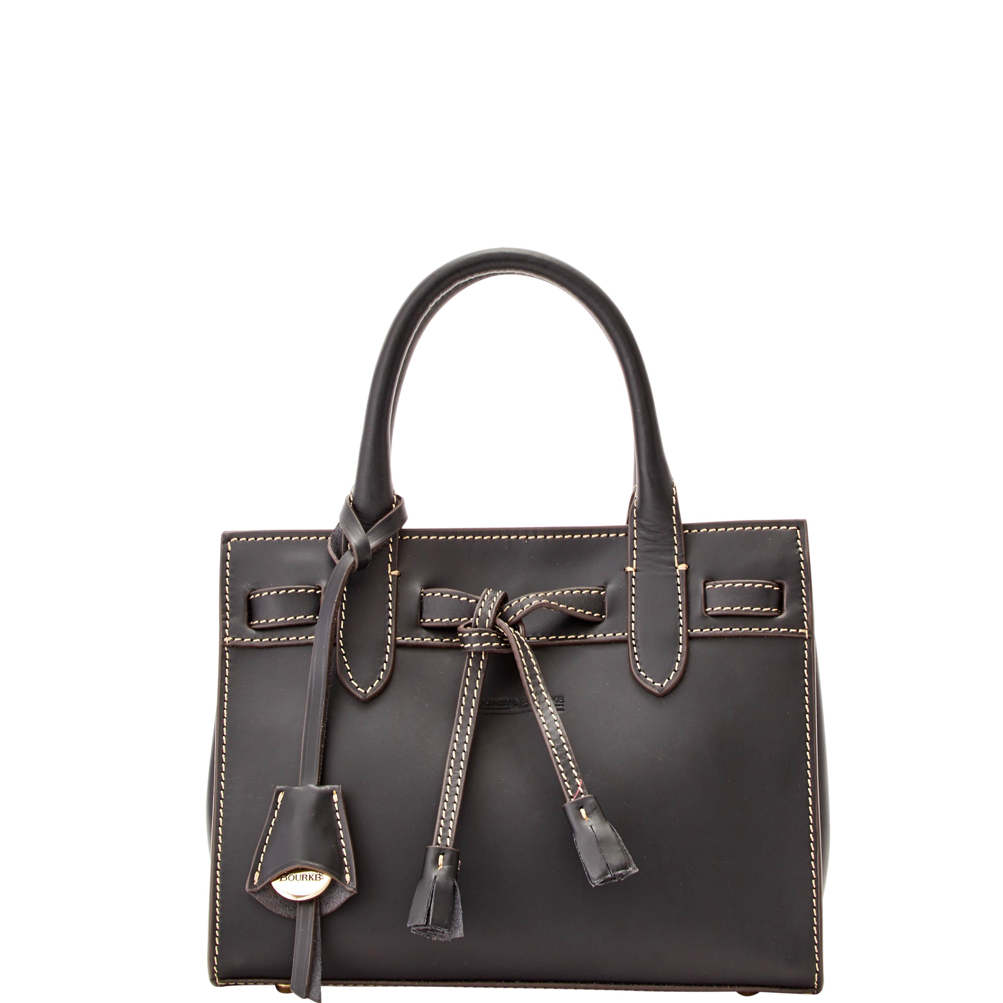 Dooney & Bourke Womens Alto Mini Tassel Crossbody Leather Shoulder Bag in Black Product Image