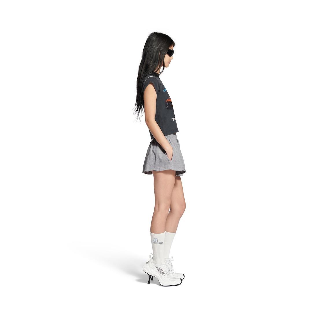 Women's Laurel Classic Football Shorts Mini Skirt in Heather Grey Product Image