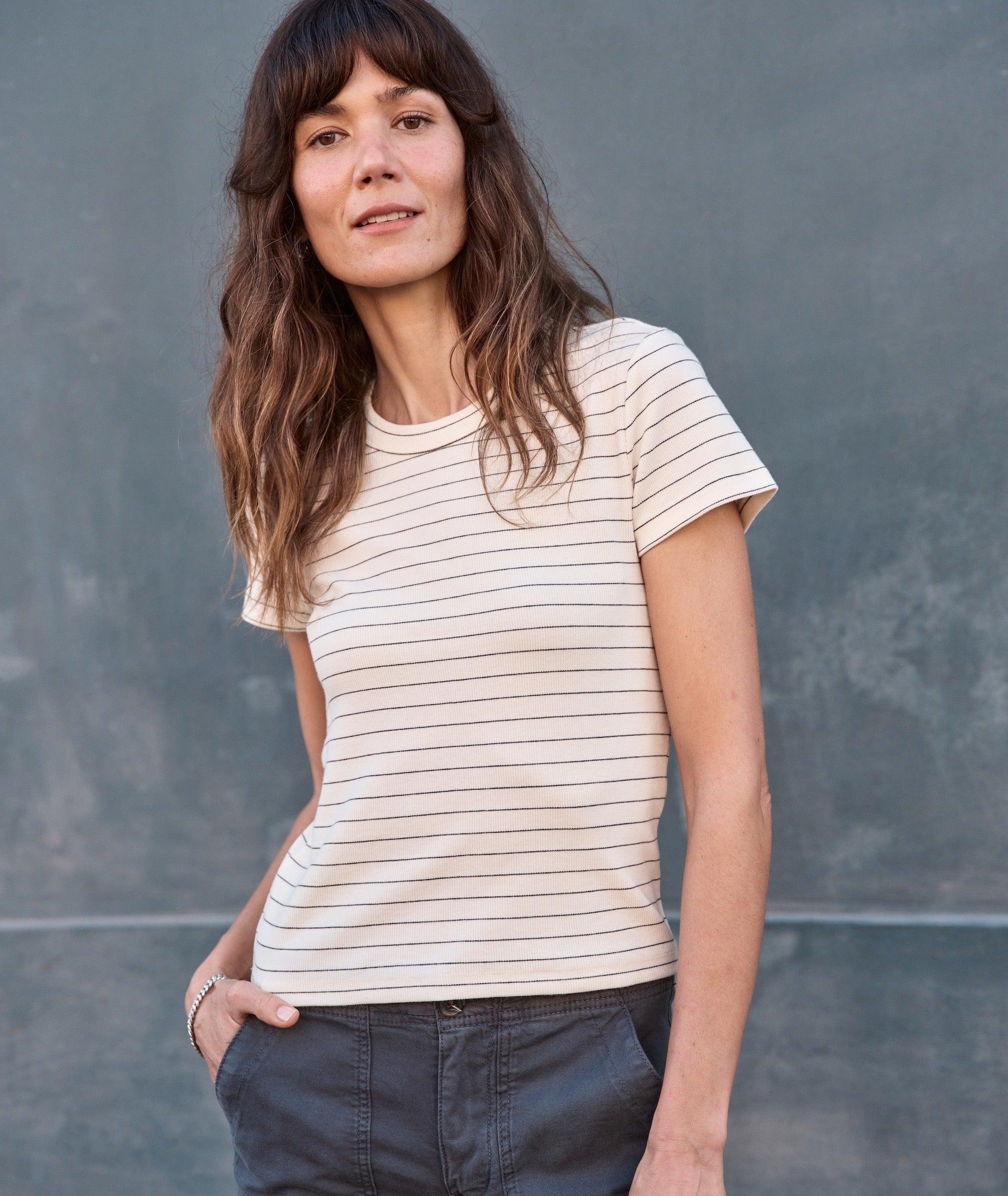 Lexi Rib Sun-In Crew Tee Product Image
