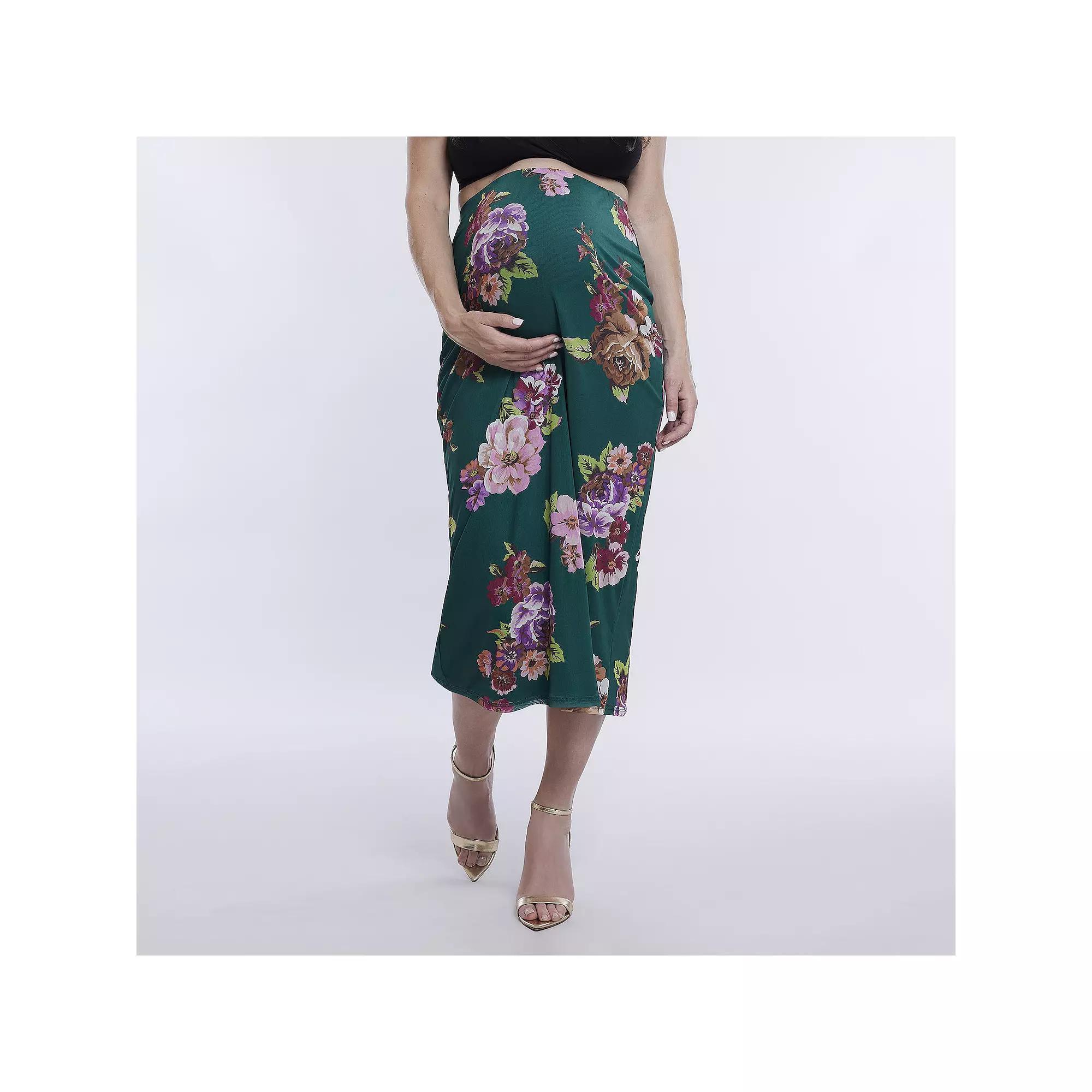 Maternity Motherhood® Maxi Skirt, Women's, Size: Medium-Mat, Animal Mesh Product Image