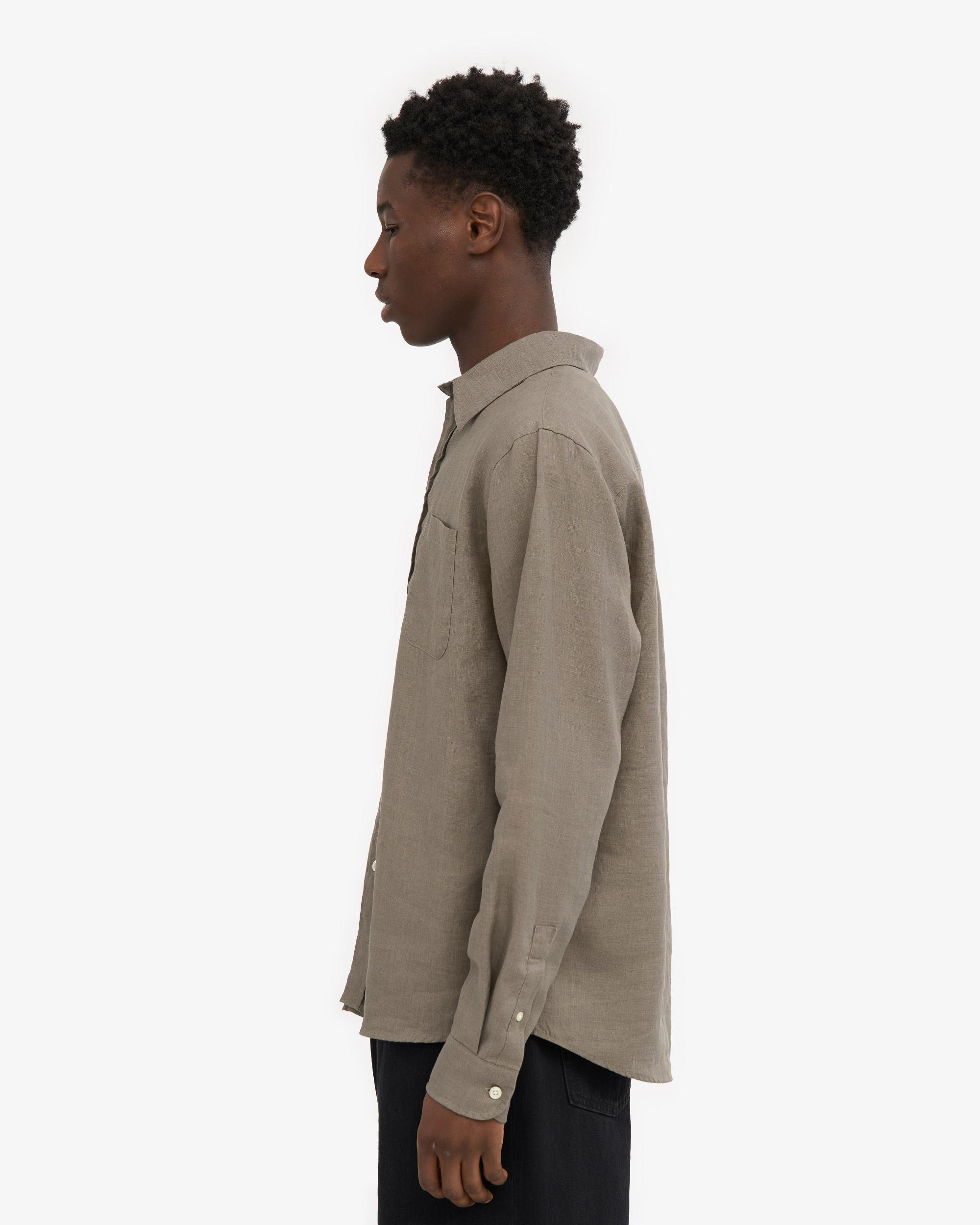 Linen Shirt - Navy Blue Product Image