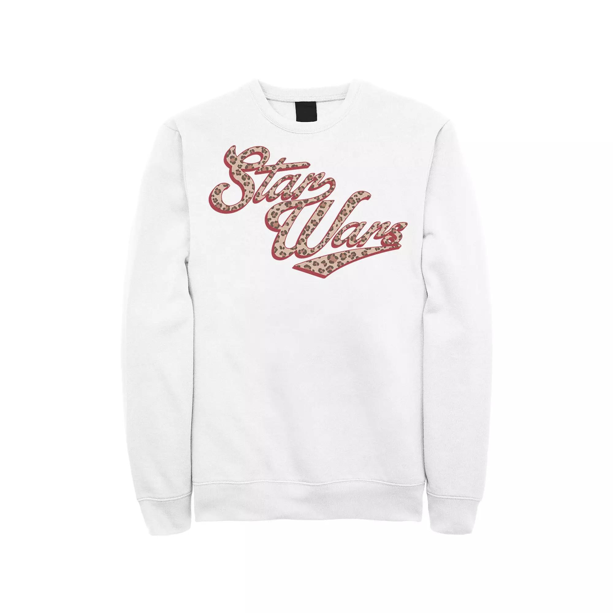 Men's Star Wars Cursive Cheetah Fill Logo Sweatshirt, Size: 3XL, Athletic Grey Product Image