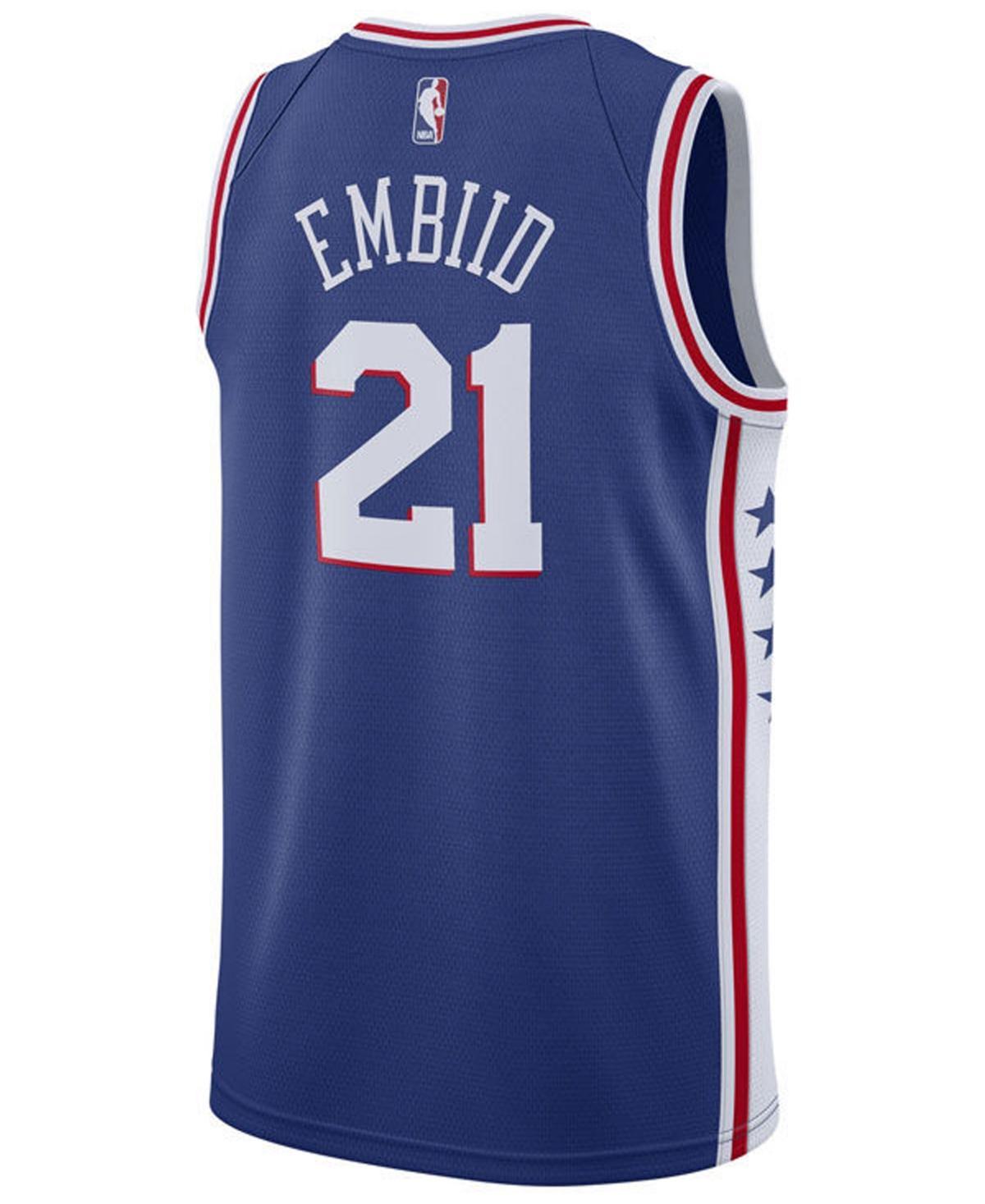 Men's Nike Joel Embiid Royal Philadelphia 76ers Swingman Jersey - Icon Edition, Size: Small, 76r Blue Product Image