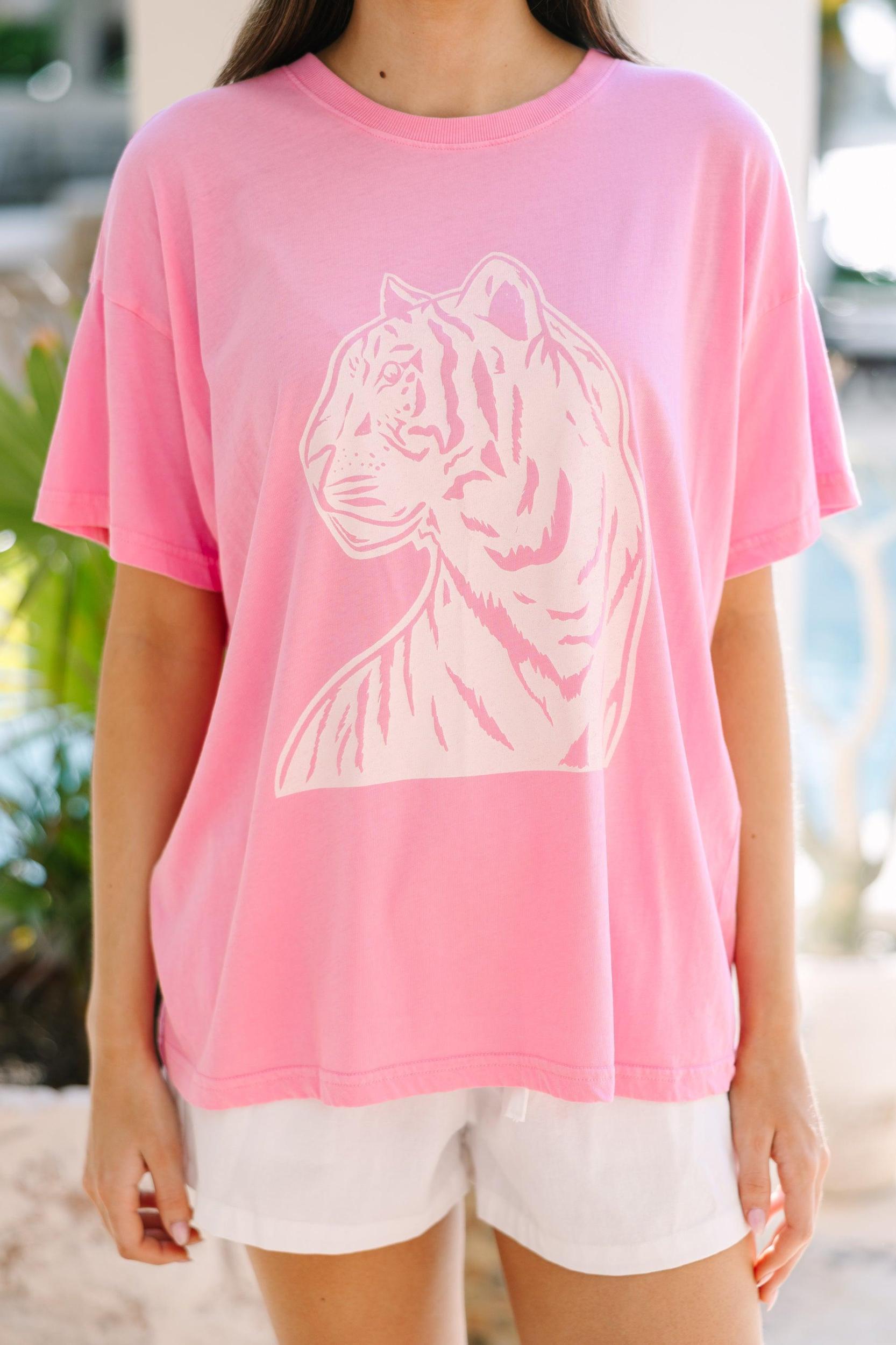 On The Prowl Pink Graphic Tee Female Product Image