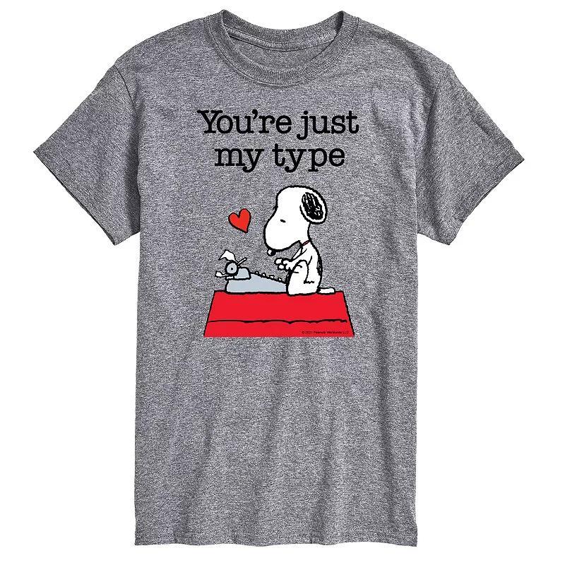 Big & Tall Peanuts Just My Type Tee, Mens Product Image