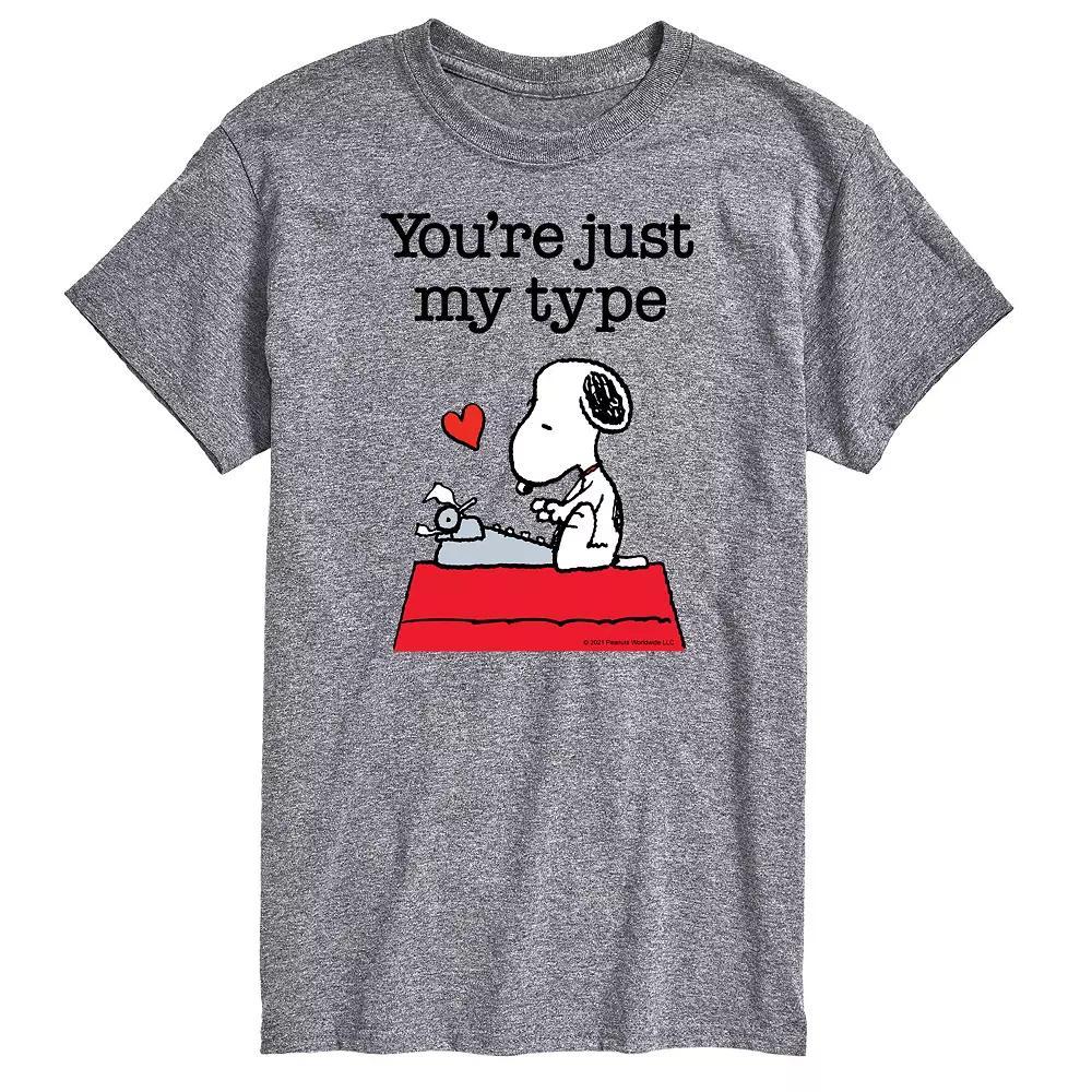 Big & Tall Peanuts Just My Type Tee, Mens Product Image