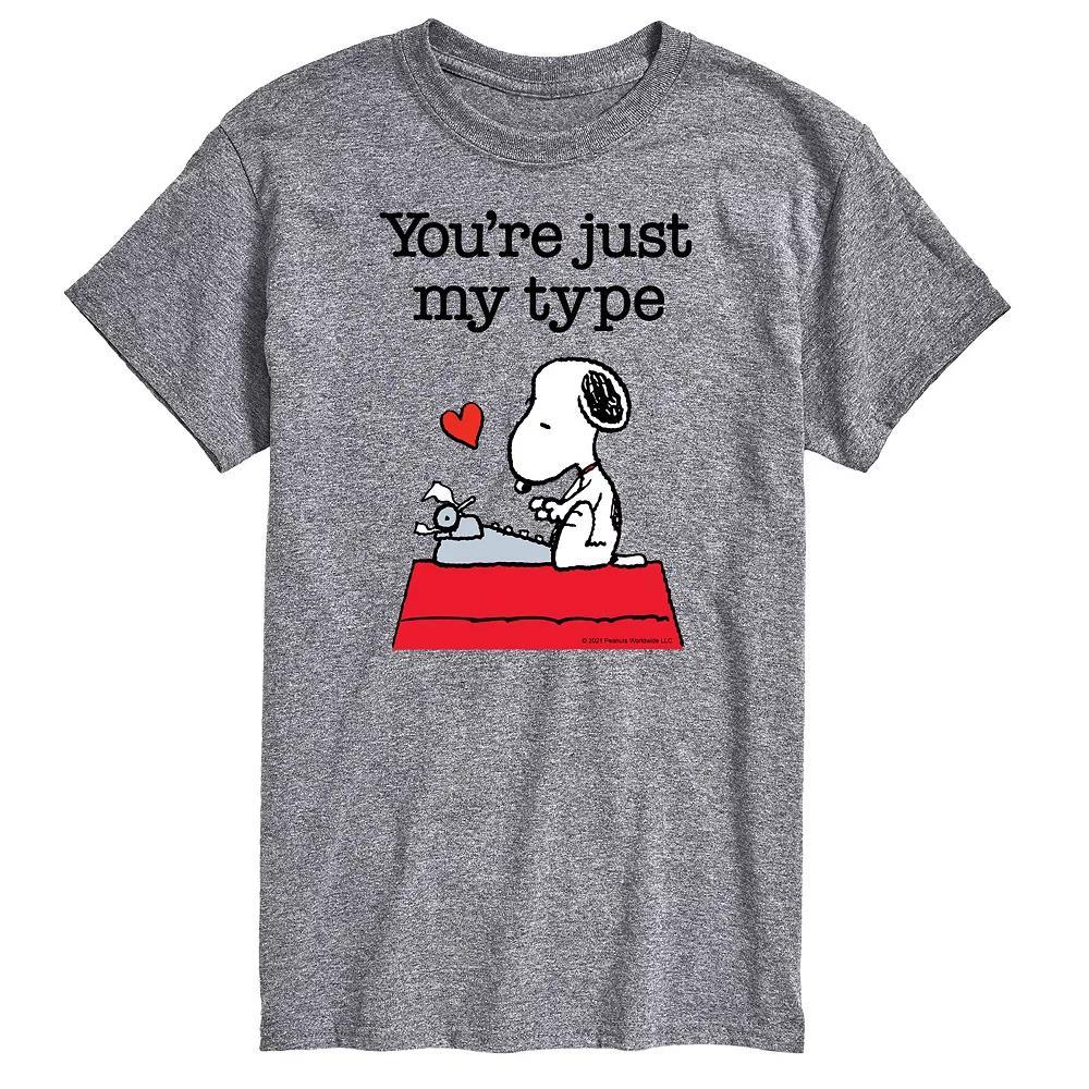Big & Tall Peanuts Just My Type Tee, Mens Product Image