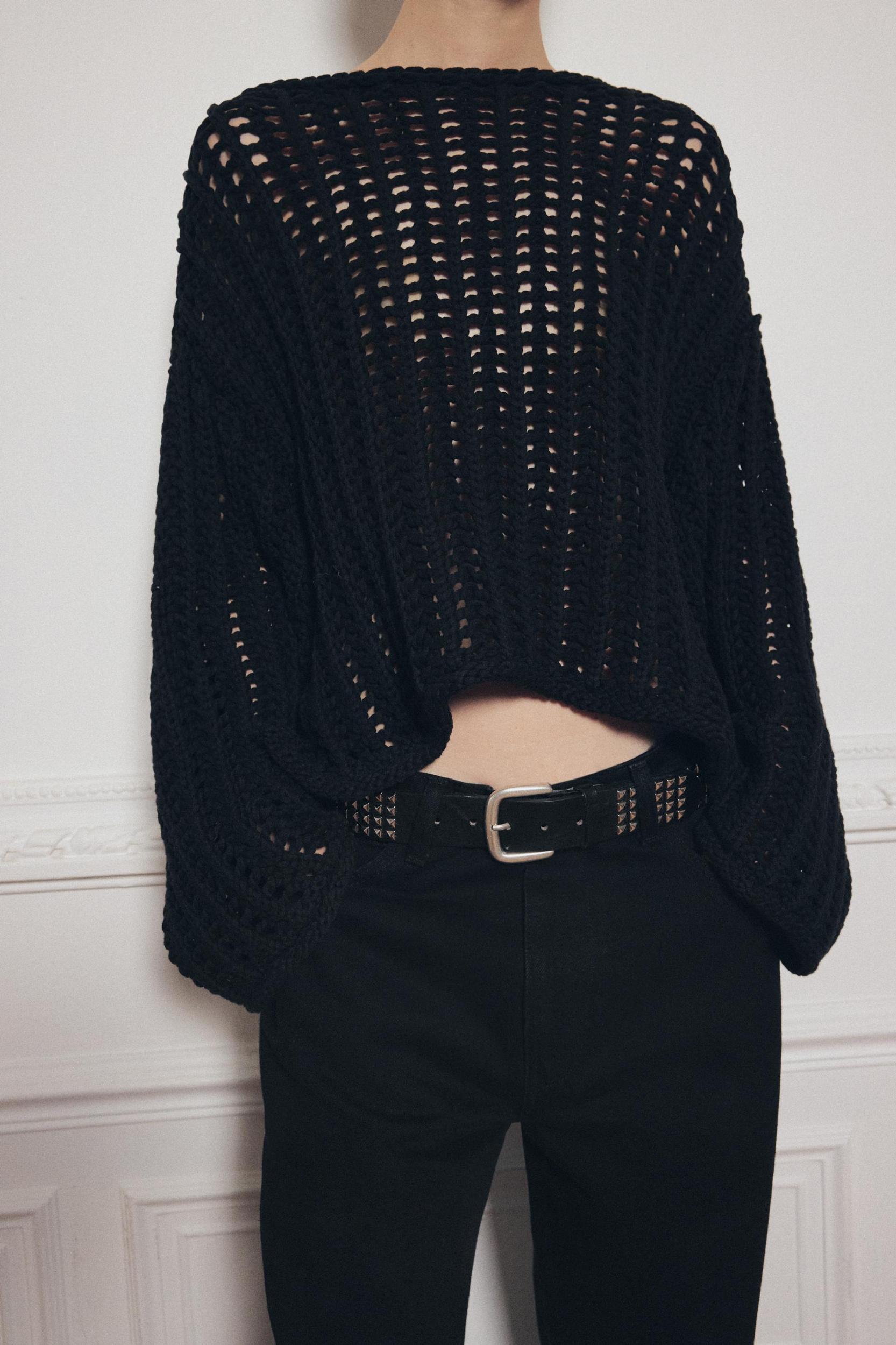 OPENWORK KNIT SWEATER Product Image