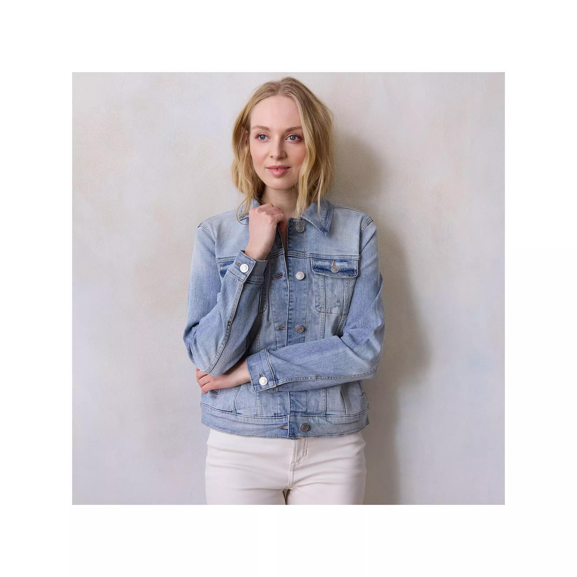 Women's LC Lauren Conrad Denim Jacket, Size: XXL, Love Blue Product Image
