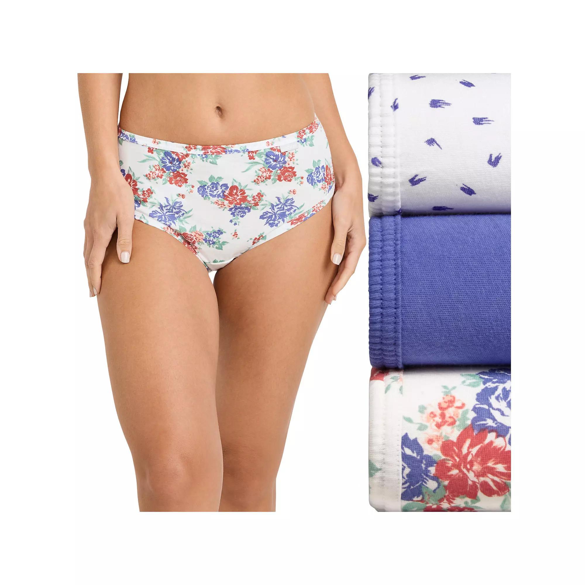 Women's Jockey® Elance 3-Pack Hipster Panty Set 1488, Size: 5, Brush Dot Product Image