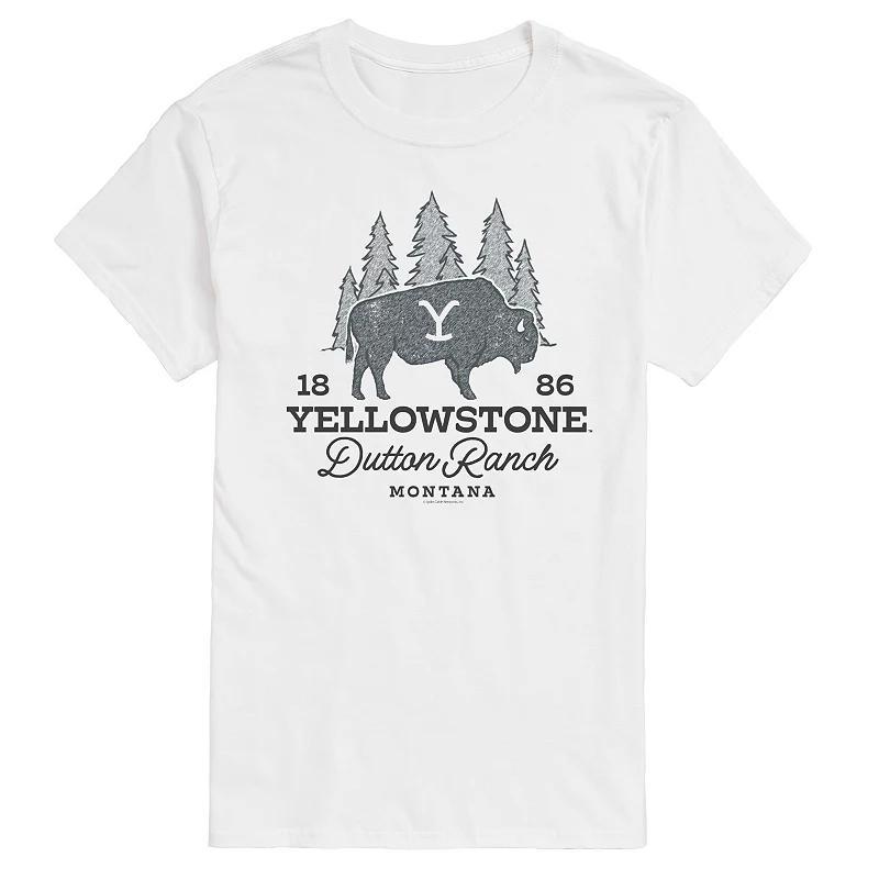 Men's Yellowstone Dutton Ranch Bison Graphic Tee, Size: XL, Ivory Product Image