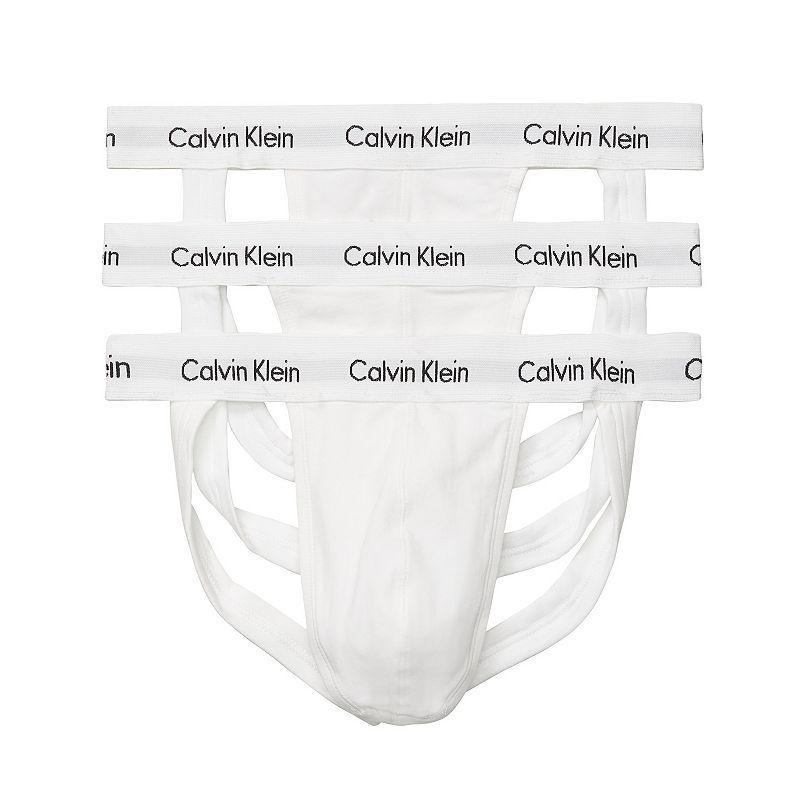 Calvin Klein Men's Cotton Stretch 3-Pack Jock Strap - Black - L Product Image