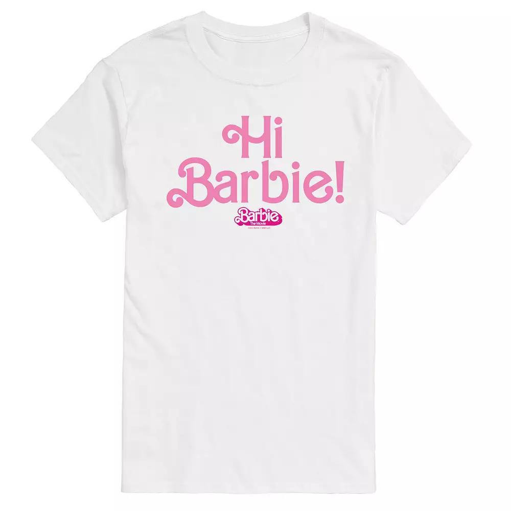 Big & Tall Barbie The Movie Hi Barbie Graphic Tee, Mens Blue Product Image