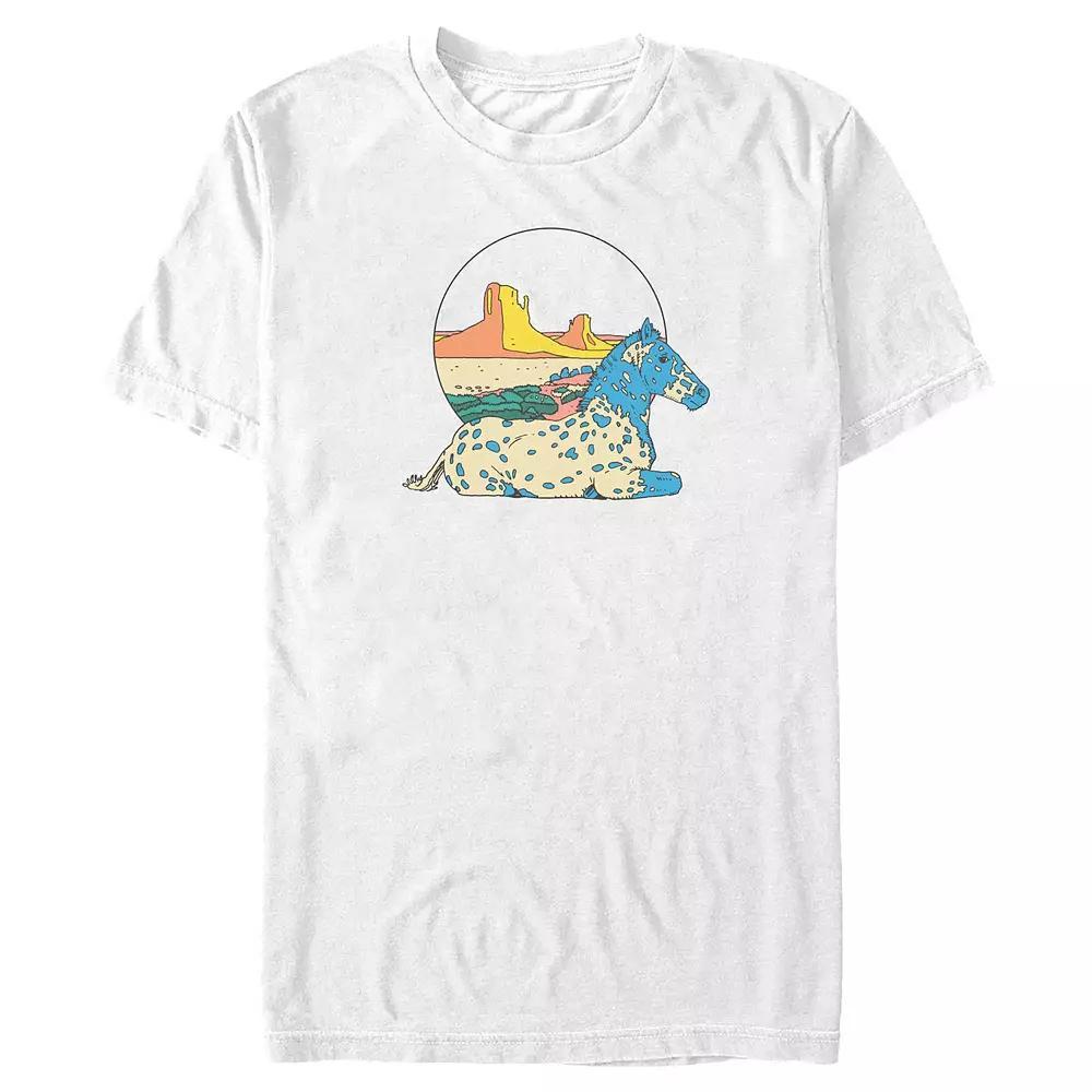 Big & Tall Desert Horse Graphic Tee, Men's, Size: XL Tall, White Product Image
